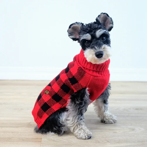 Plaid Turtleneck Sweater